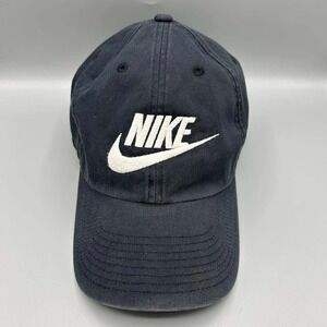 Nike Heritage 86 Hat Men Black Embroidered Strap Back Cap Cotton